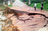Road near Hosmutta bridge collapses partially